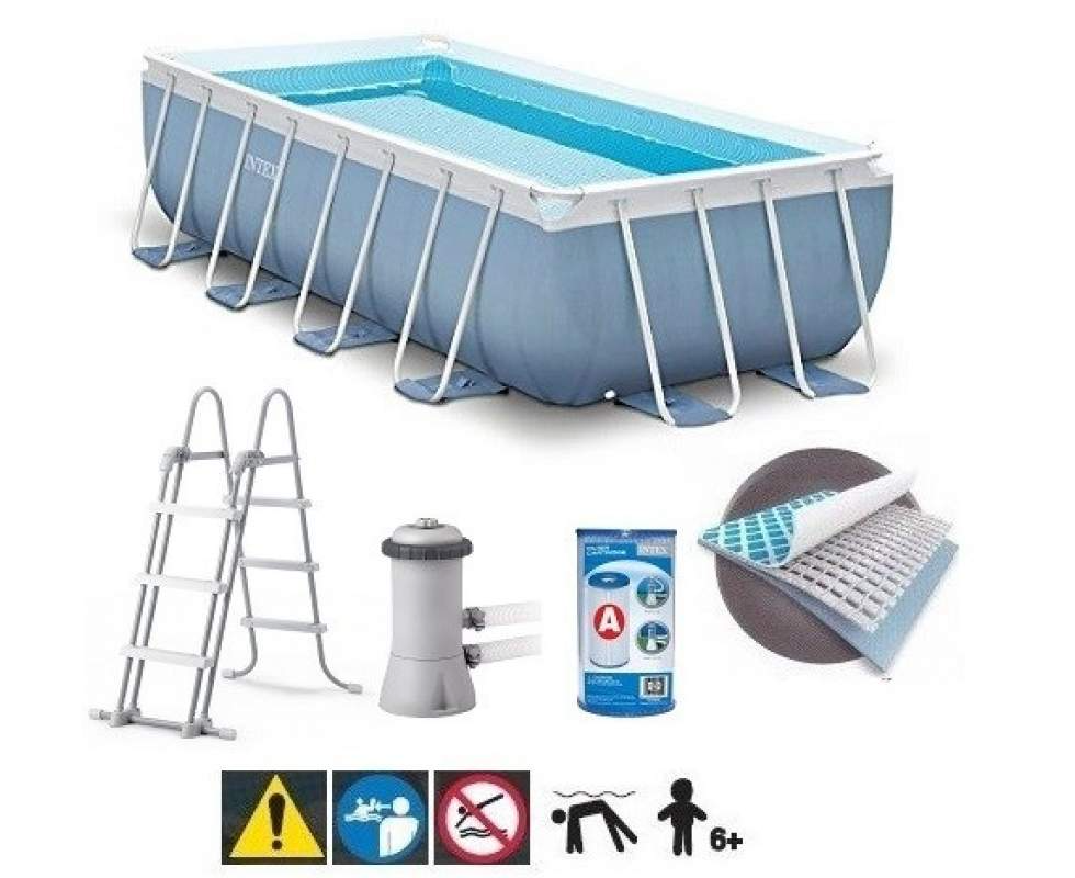 Каркасний басейн Intex 26788 Prism Frame Pool 400 х 200 х 100 см