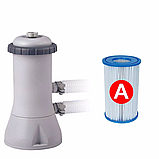 Каркасний басейн Intex 26726 з фільтр-насосом драбиною чохлом і підстилкою розмір 457 х 122 см, фото 8