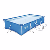 Каркасний басейн Bestway 56424 з фільтром — насосом розмір 400 x 211 x 81 см