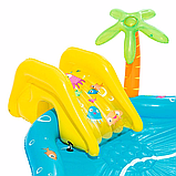 Дитячий ігровий центр — басейн із гіркою Bestway 53067 Морські мешканці 280 х 257 х 87 см, фото 6