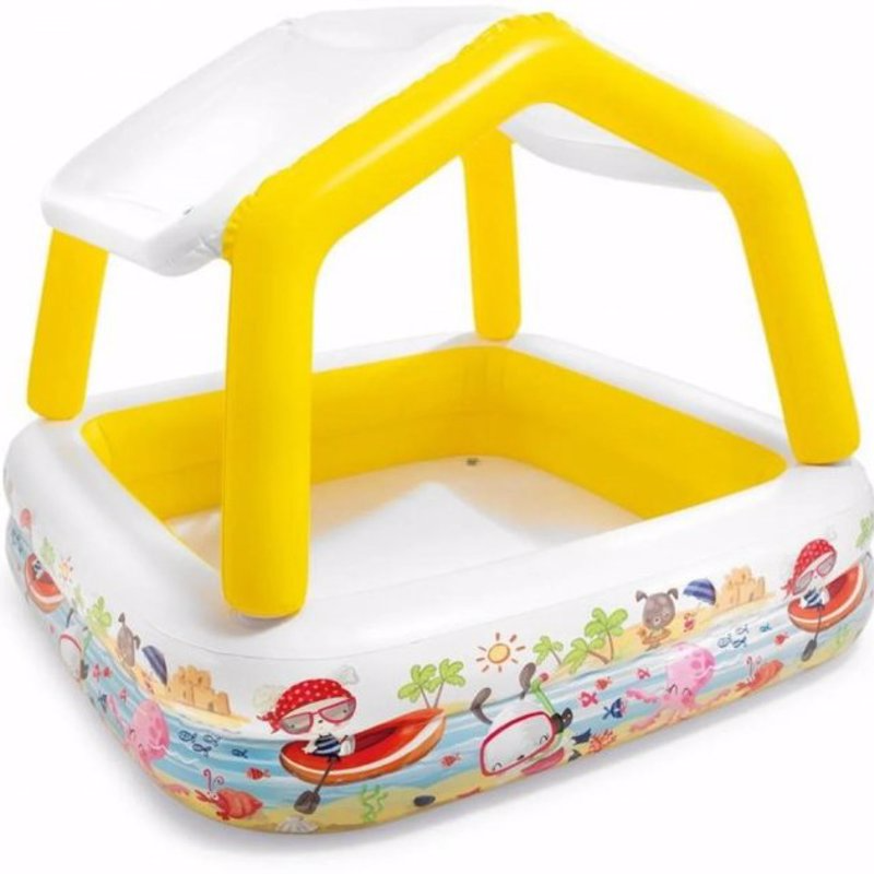 Дитячий надувний басейн Intex 57470 зі знімним дахом Sun Shade Pool 157х157х122 см