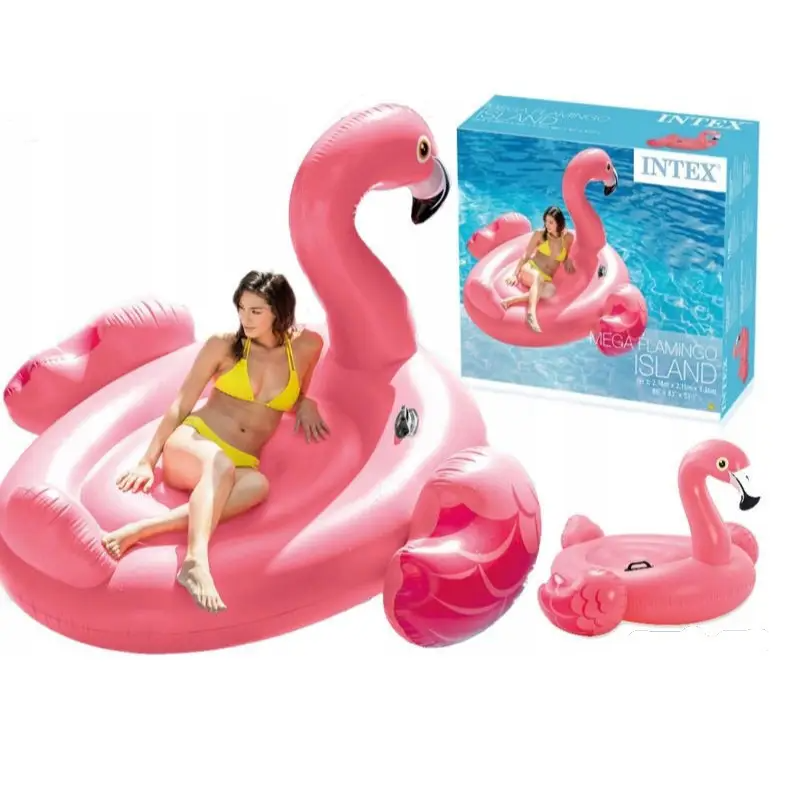 Надувний пліт Intex 57558 Фламінго 142x137x97 см, фото 1