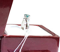 Золотое кольцо с синим / цветным бриллиантом 0,75 карат Элит, 750°