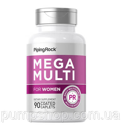 Вітаміни для жінок PipingRock Mega Multi for Women 90 капс., фото 1