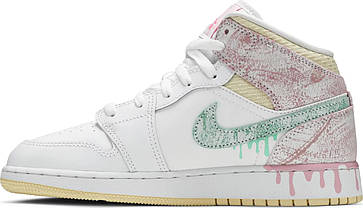 Кросівки Nike Air Jordan 1 Mid SE Ice Cream — DD1668-100, фото 3