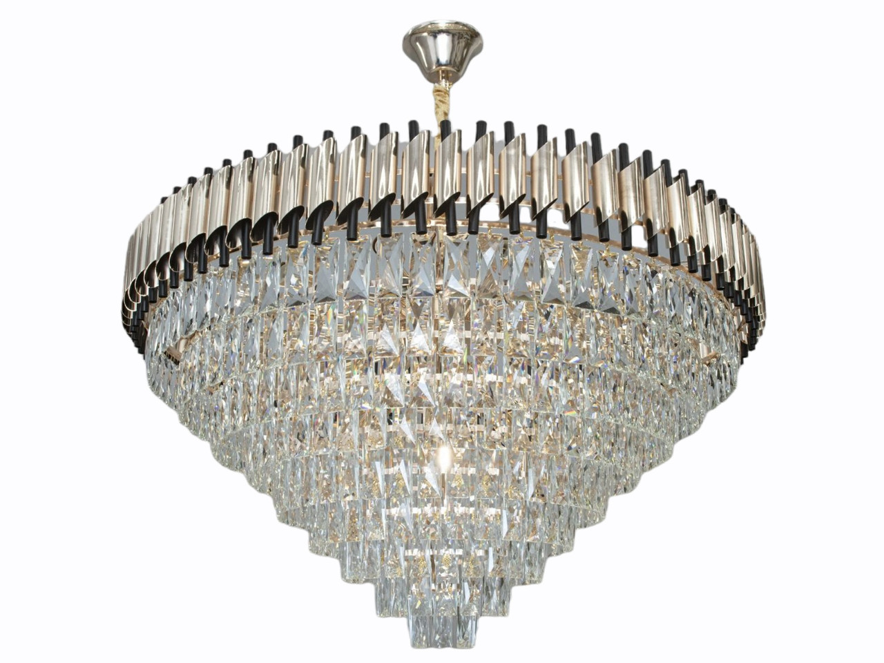 Сучасна кришталева люстра для великої зали Diasha 201202/1000SGD+BK, фото 1
