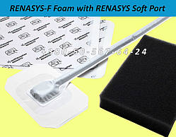 Пінопластові пов'язки для ран із негативним тиском Smith&Nephew RENASYS-F Foam + Soft Port 10х8х3см