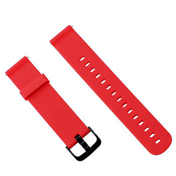Ремінець силіконовий для годинника 20 мм Type A червоний