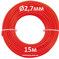 Леска для триммера "армированный квадрат" (Ø2,7мм, 15м) ТМ SIGMA