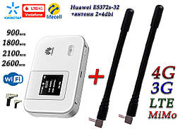 4G LTE+3G WiFi Роутер Huawei E5372s-32 + 2 антени 4G(LTE) по 4 db