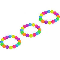Від 16 шт. Браслет "Кульки" силіконовий  купити дешево оптом в інтернет-магазині