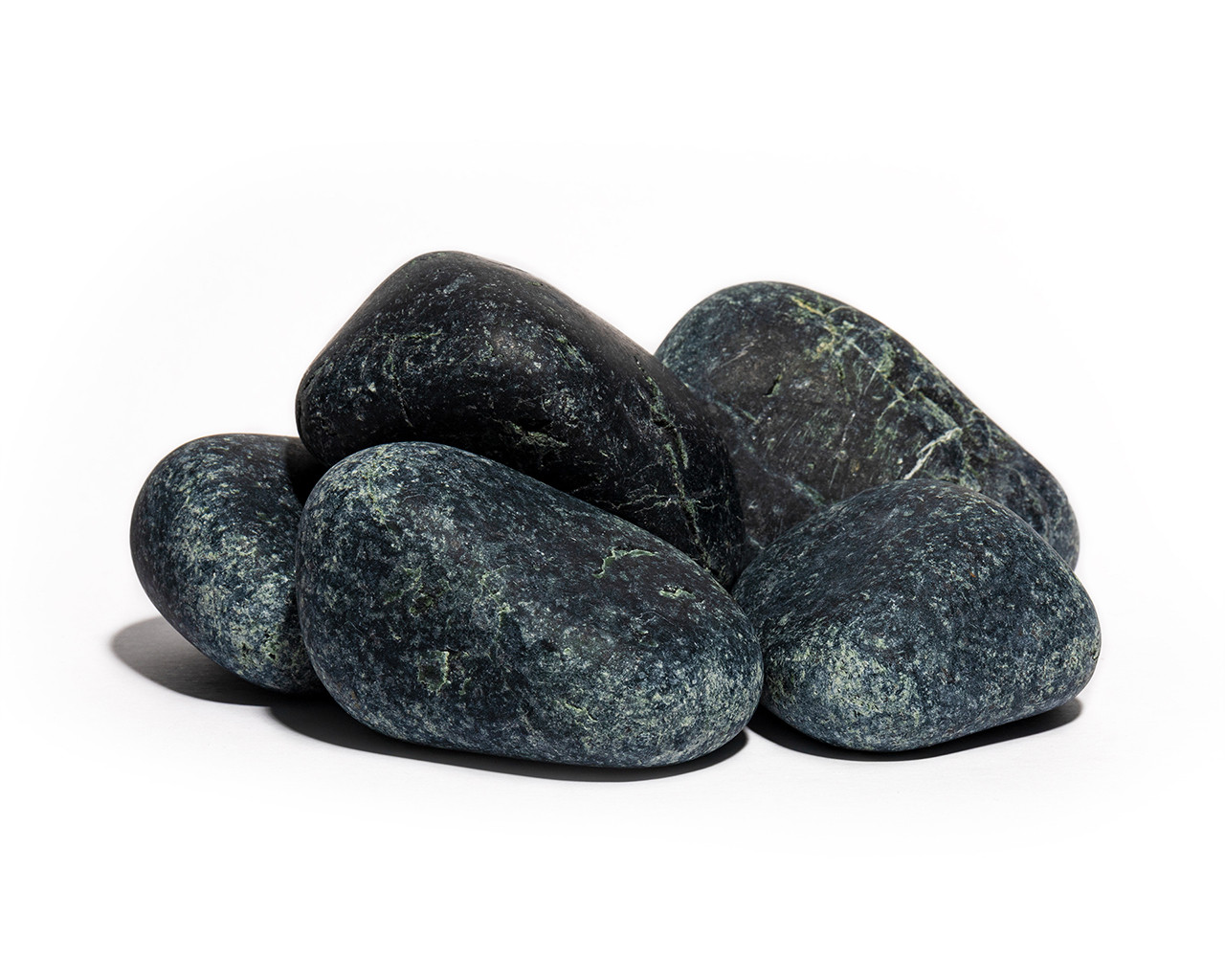 Камінь піроксенит шліфований (8-15 см) 20 кг для лазні та сауни