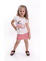 Комплект детский "Holla" белая футболка и персиковая юбка Wanex 92 см., 2 года