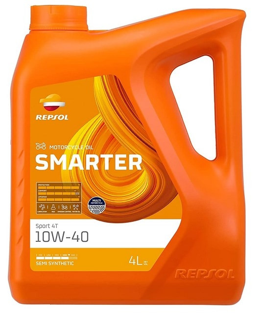 Моторна олива для мотоцикла REPSOL SMARTER SPORT 4T 10W40 (4L) напівсинтетика