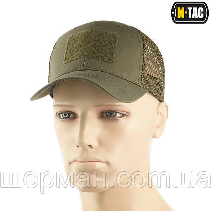 M-Tac бейсболка з липучкою та сіткою Flex ріп-стоп Dark Olive L/XL, фото 1