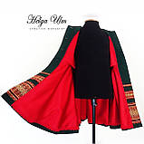 Пальто для дівчинки в етностилі "Верховина", 128 р. (зелене), фото 4