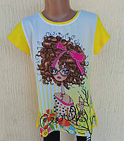 Футболка підліткова жовта для дівчинки ДШ