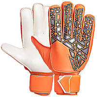 Перчатки вратарские с защитой пальцев Goalkepeer Gloves Champ FB-888-3 (размер 8, оранжевый-белый)