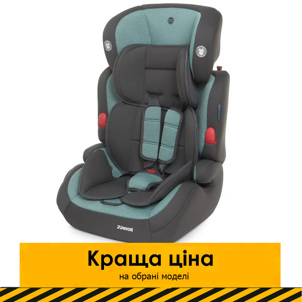 Дитяче автокрісло + бустер El Camino ME 1008 Royal Mint група 1-2-3 (9-36кг) Бірюзове