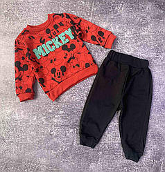 Стильний спортивний костюм для хлопчика Mickey Червоний 1803 167, Красный, Мальчик, Весна Лето, 74