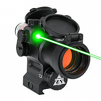 Коліматор AT3 Tactical LEOS 2 MOA із зеленим лазером