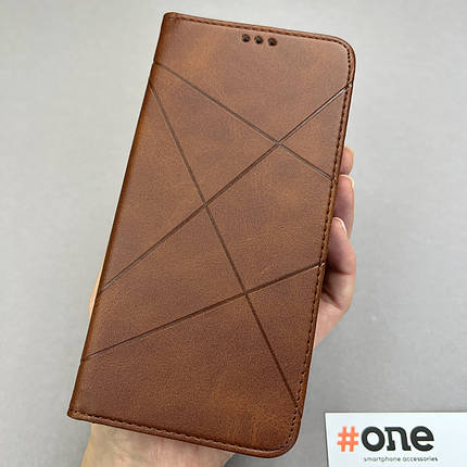Чохол-книга для Xiaomi Redmi Note 9 книжка з підставкою кишенею на телефон сяомі нот 9 коричнева STR, фото 1