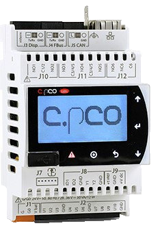 (P+D000UB00EF0) Контролер CAREL c.pCO mini типорозмір Basic, встановлення на DIN рейку, роз'єм USB, LCD дисплей