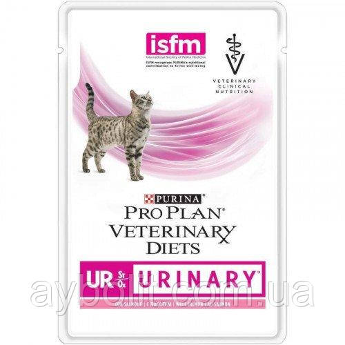 Влажный корм Purina Veterinary Diets Urinary для кошек, при заболевании мочеполовой системы, с лососем, 85 г