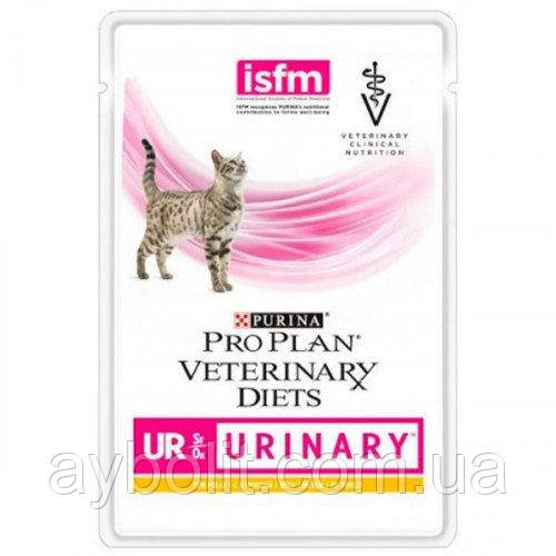 Влажный корм Purina Veterinary Diets Urinary для кошек, при заболевании мочеполовой системы, с курицей, 85 г