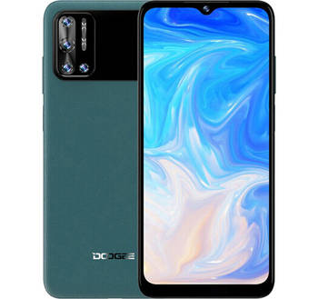 Смартфон Doogee N40 Pro 6/128 GB Green, 20+8+8+2/16 Мп, Helio P60, 8 ядер, 2sim, 6.52" IPS, 6380mAh, 4G