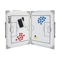 Раскладная тактическая доска SELECT Tactics board foldable - football (001) белый, 60х45