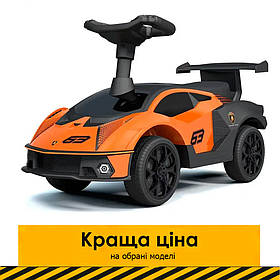 Дитяча каталка-толокар Lamborghini (машинка, музика, на батарейці) Bambi 660-7 Помаранчевий