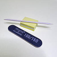 Індивідуальний набір для манікюру (пілочка 100/180, баф, апельсинова паличка)