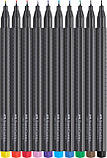 Набір капілярних тригранних ручок Faber-Castell Grip Finepen, 0,4 мм, 10 кольорів, фото 3