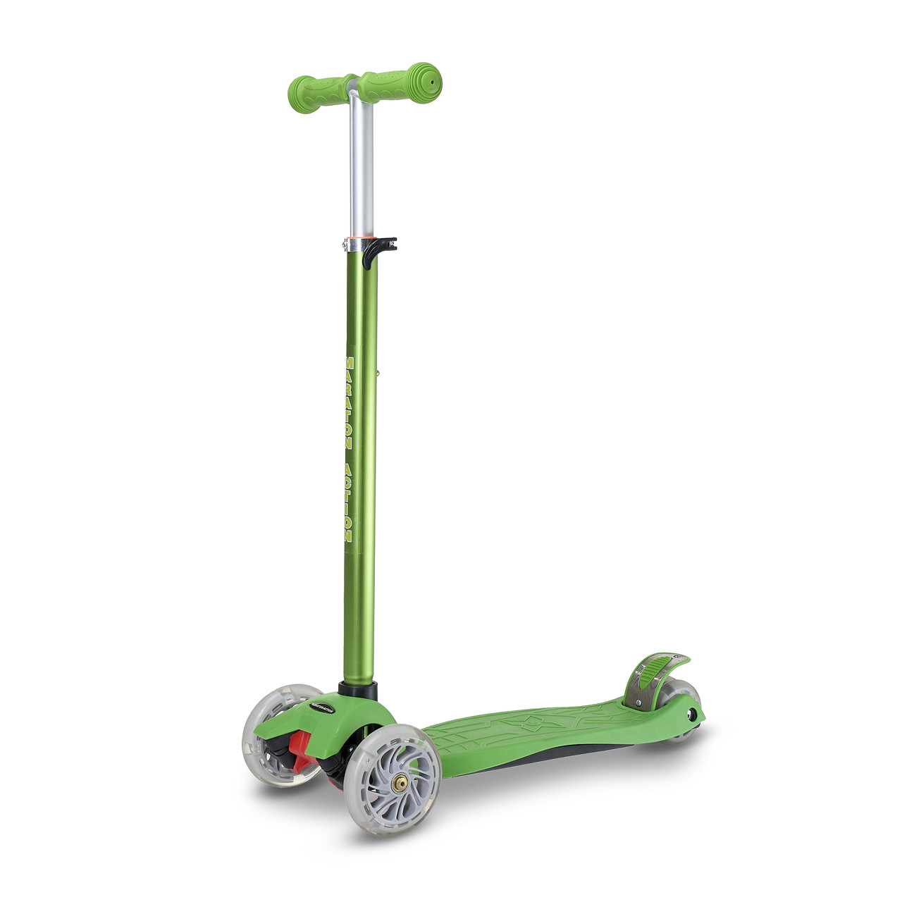 Триколісний дитячий самокат з світяться колесами Maraton Action (зелений)