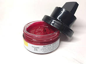 Делікатний крем для взуття з аплікатором Kaps Delicate Cream z aplikatorem 50 ml, червоний (112), фото 2