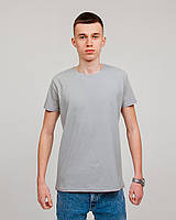 Чоловіча однотонна футболка, сірого кольору