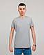 Чоловіча однотонна футболка, сірого кольору - фото 1 - id-p1632147281