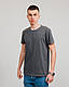 Чоловіча однотонна футболка, сірого кольору - фото 9 - id-p1632147281