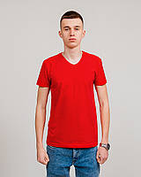 Чоловіча однотонна футболка, червоного кольору