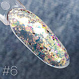 Saga Professional Гель для дизайну GALAXY Glitter №6, 8 мл, фото 4