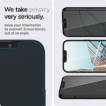 Захисне скло Spigen для iPhone 13 Pro Max EZ FIT GLAS.tR Privacy (2 шт.), фото 3