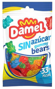 Желейні цукерки Damel Sin Azucar Bears ведмедики 90 гр, (18шт/ящ)