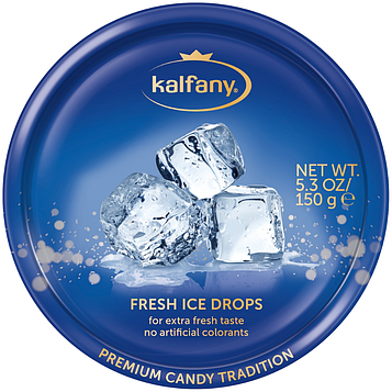 Льодяники в банку Kalfany Ice Fresh 150гр, (10 шт/ящ)