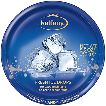Льодяники в банку Kalfany Ice Fresh освіжаючі 150гр, (10 шт/ящ)