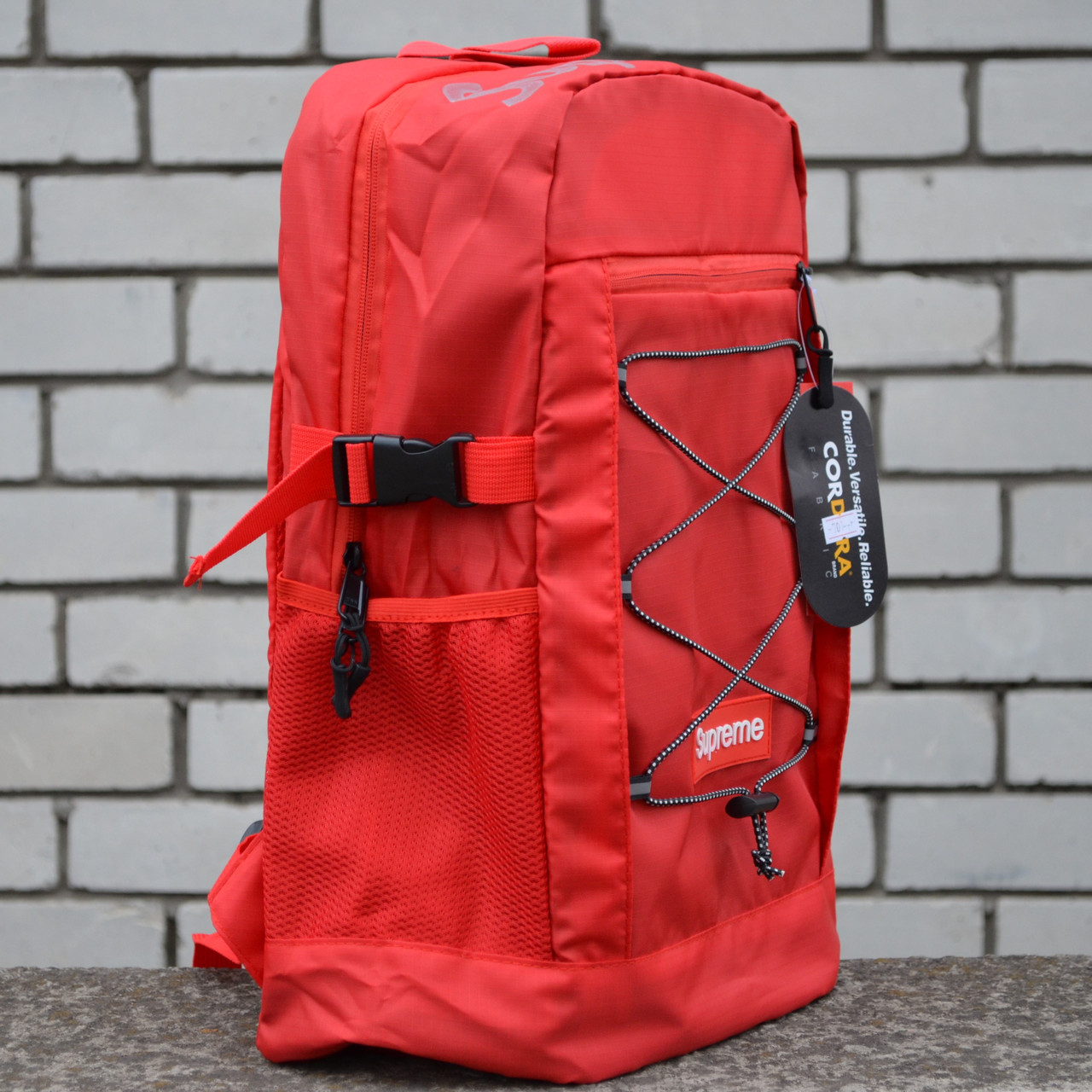 Молодіжний міський рюкзак червоний 20 л Supreme Big Bag Red. Рюкзак шкільний молодіжний червоний Суприм, фото 1