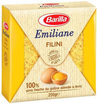 Макарони Barilla Emiliane Filini з яйцем 275гр, (24шт/ящ)