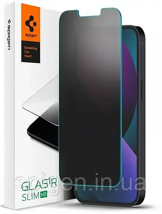 Захисне скло Spigen для iPhone 13 Pro Max — (Антишпіон) GLAS.tR SlimTM Privacy, фото 1