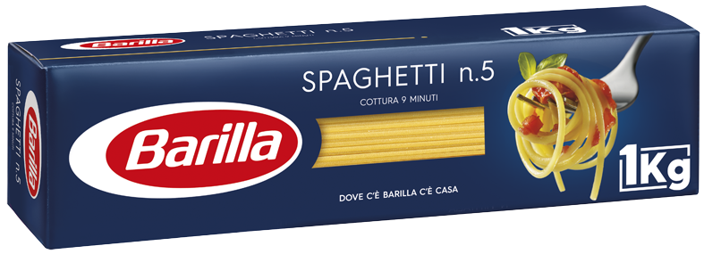 Макарони спагетті Barilla Spaghetti №5 1кг, (12 шт/ящ)