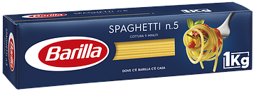 Макарони спагетті Barilla Spaghetti №5 1кг, (12 шт/ящ)